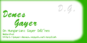 denes gayer business card